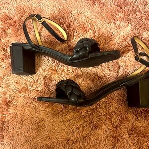 Braided heel sandals